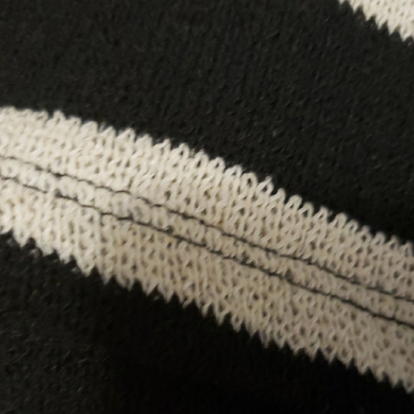 Striped Black and Cream Turtleneck Sweater - Picture 7 of 7